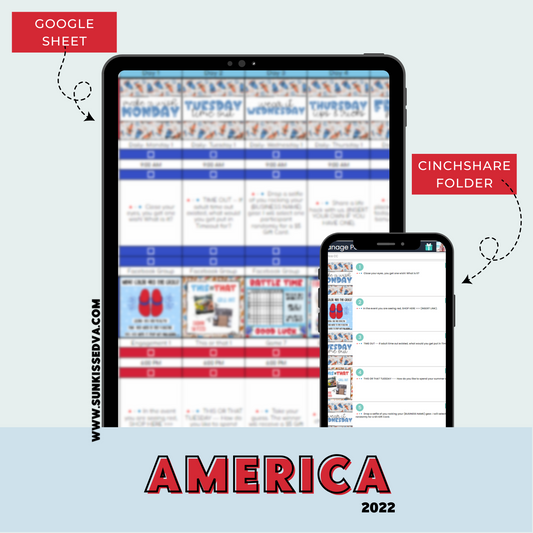 America Content Calendar | Sun Kissed Virtual Assistant